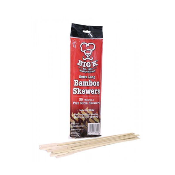 Espetos de Bamboo para Churrasco / Baomboo Skewers for Barbecue BIG K - 30cm
