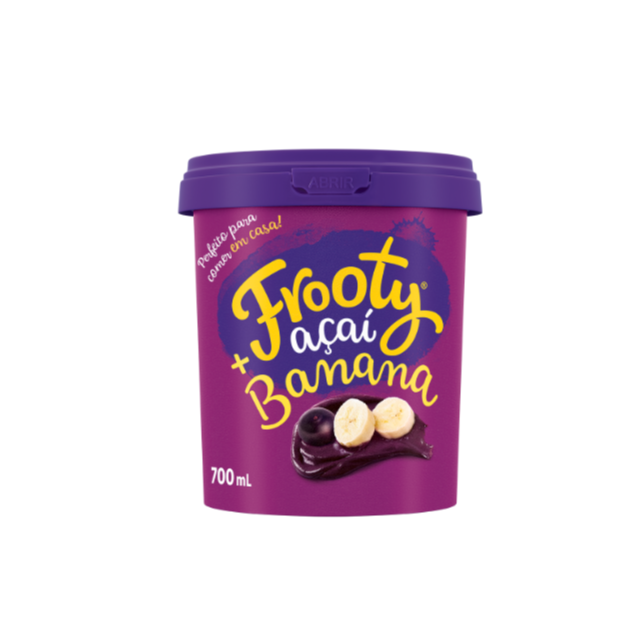 Açaí com Guaraná e Banana / Açaí with Guaraná and Banana FROOTY - 700ml