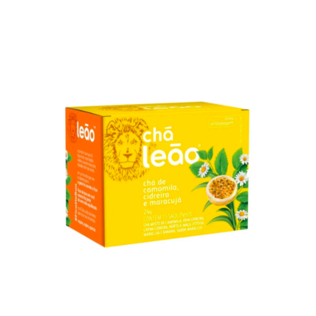 Chá de Camomila, Cidreira e Maracujá / Camomile, Lemongrass and Passion Fruit Tea LEÃO - 16g