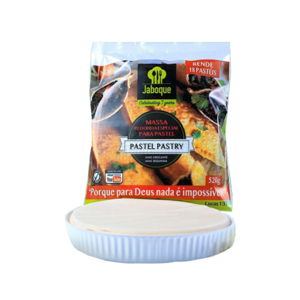 Massa Para Pastel em Disco Congelada / Round Pastel and Empanadas Pastry JABOQUE - 520g