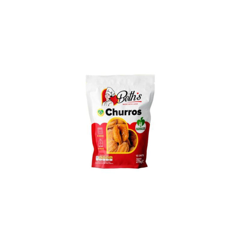 Churros Frito e Congelado / Fried and Frozen Churros BETH'S - 15un