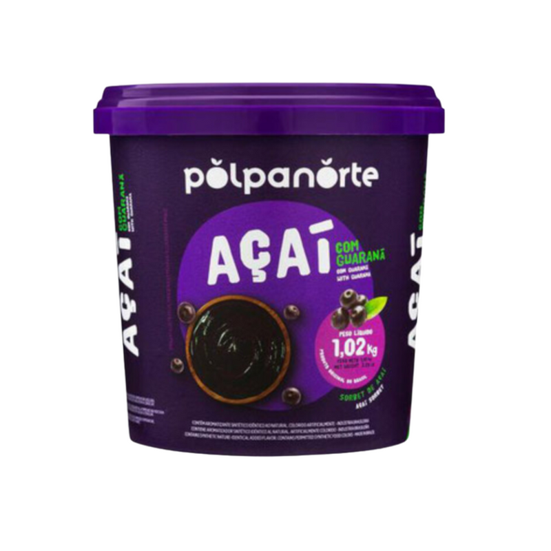 Açaí com Guaraná / Açaí with Guaraná POLPA NORTE - 1.02Kg
